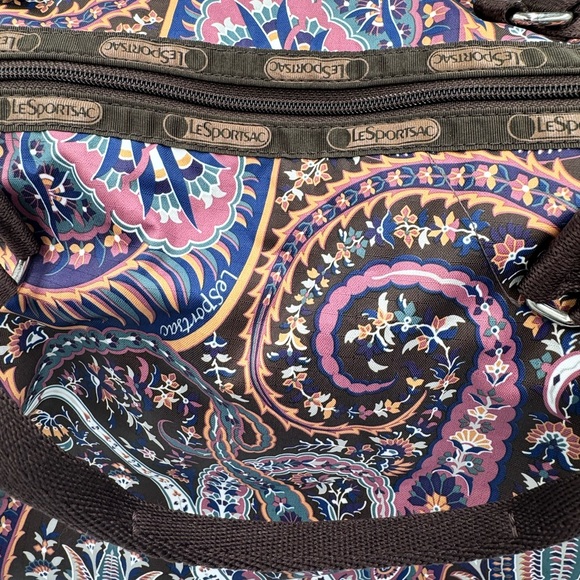 LesportSac Large Brown Paisley Duffle Bag - Picture 3 of 7